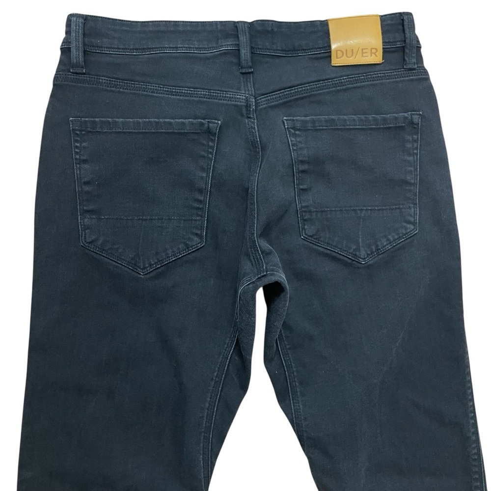 Duer DU/ER Jeans Mens 31x32 Black L2X Performance Denim Slim Fit - Picture 6 of 9